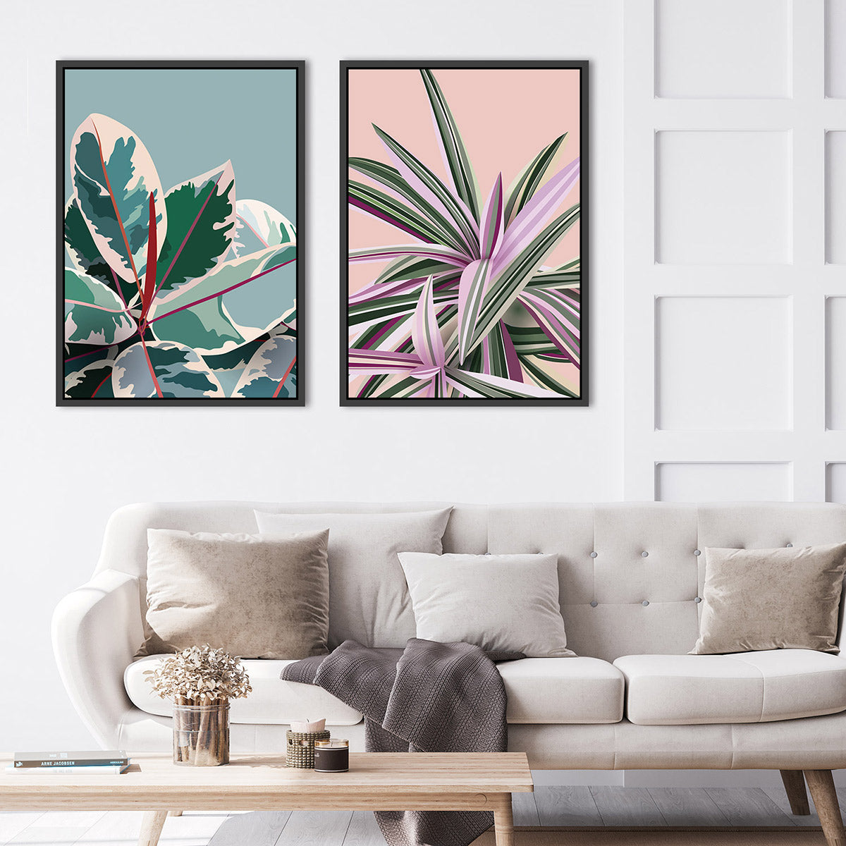 Botanical Clash Duo – Zokis Canvas Art